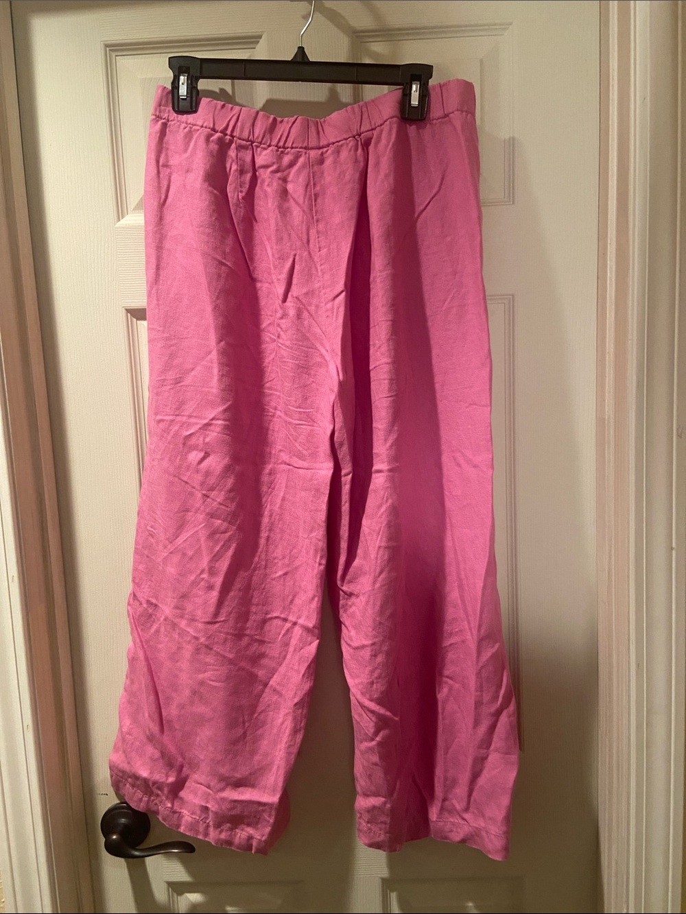 J. Jill Bright Pink Wide Leg Button-Accent Pants - Picture 8 of 9
